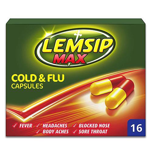 Lemsip Max Cold & Flu Capsules - 16's - sassydeals.co.uk