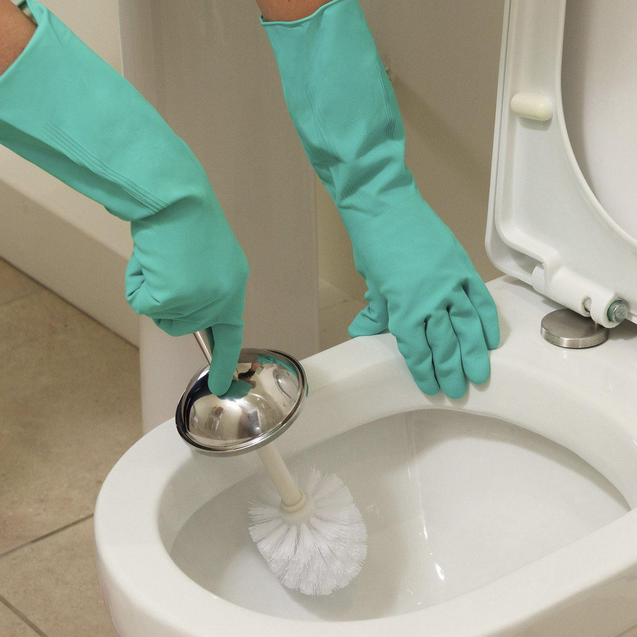 Marigold Longer Bathroom Gloves - Medium - sassydeals.co.uk