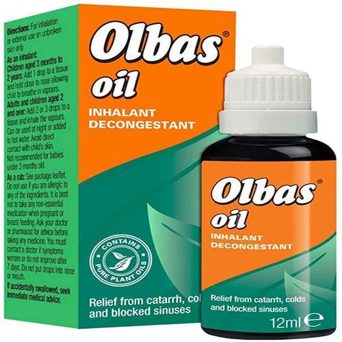 Olbas Oil Inhalant Decongestant (for Blocked Sinuses, Catarrh, Cold & Flu) - 12ml - sassydeals.co.uk