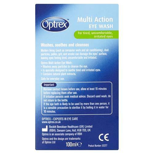 Optrex Multi Action Eye Wash (for Tired, Irritated & Uncomfortable Eyes) - 100ml - sassydeals.co.uk