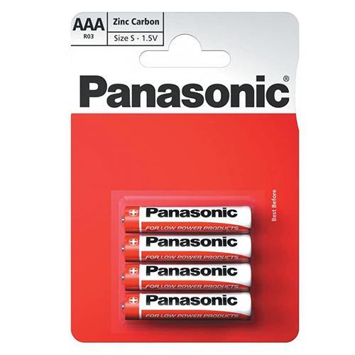 Panasonic Batteries Alkaline R03 (AAA) - Pack of 4 Batteries - sassydeals.co.uk