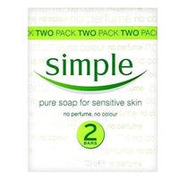 Thumbnail for Simple Bar Soap for Sensitive Skin - 2x100g (Twin Pack) - sassydeals.co.uk