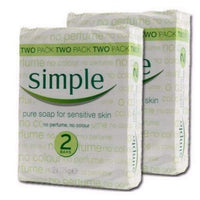 Thumbnail for Simple Bar Soap for Sensitive Skin - 2x100g (Twin Pack) - sassydeals.co.uk