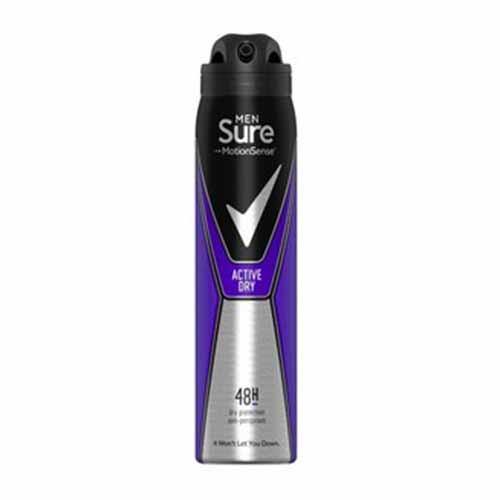 Sure Men's Antiperspirant Deodorant (Active Dry) - 150ml - sassydeals.co.uk