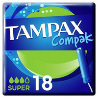 Thumbnail for Tampax Compak Super Tampons with Applicator (Green) - 18's - sassydeals.co.uk