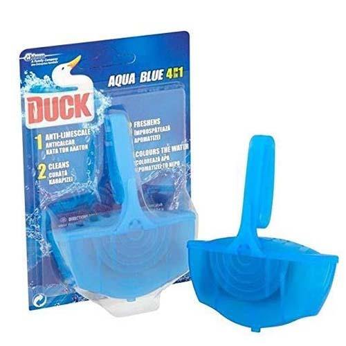 Toilet Duck Solid Rim Block Cleaning & Freshness (Aqua Blue) - 40g - sassydeals.co.uk